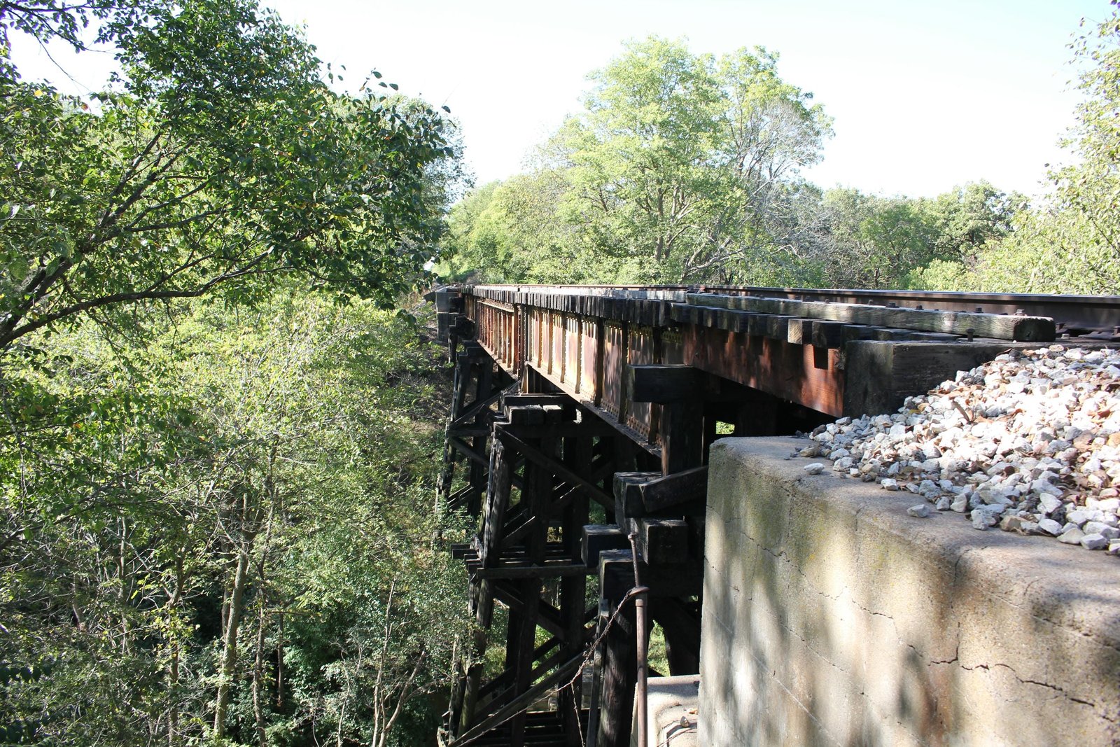 Looking west